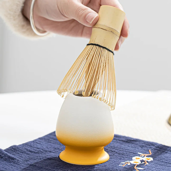 Bamboo Matcha Whisk Set 100-Prong Chasen with Scoop Eco-Friendly Tea Preparation Tool-5