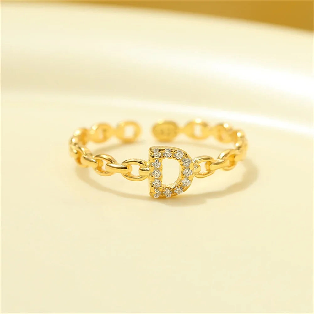 Kalsten | Dainty Diamond Letter Initial Ring