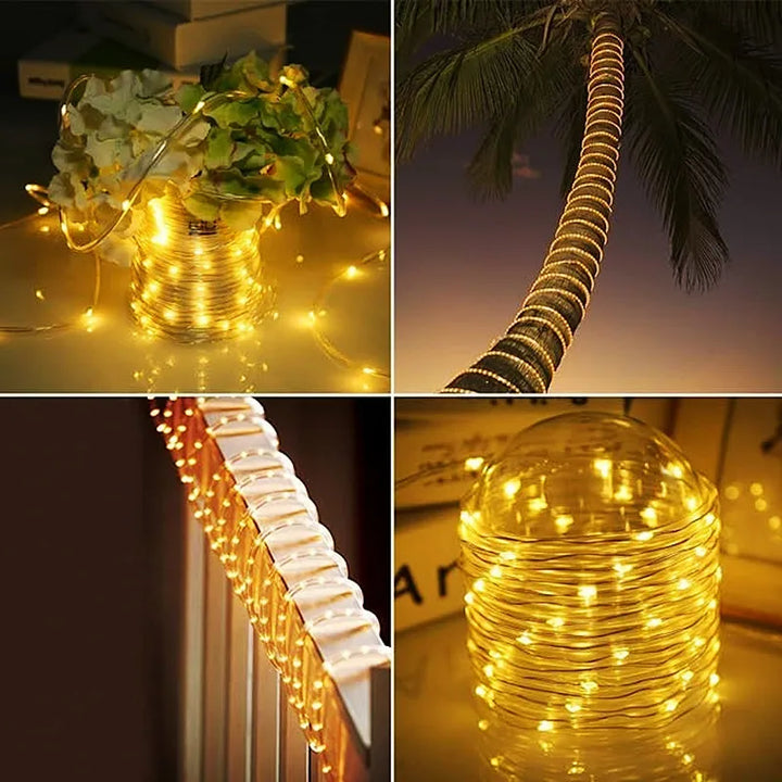 Kalsten | LumiSolar String Lights Outdoor | 7–32 m | Solar Powered & Waterproof | 8 Light Modes | Christmas, Garden & Party Lighting