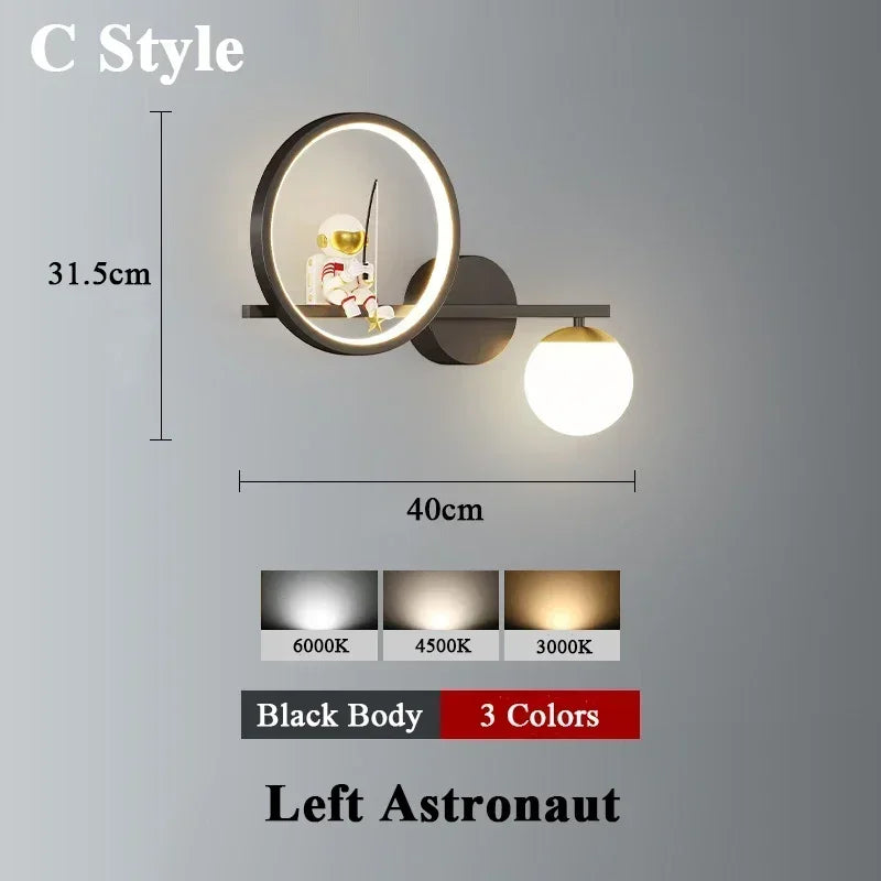 Astronaut Star Projector Wall Lamp for Children's Living Room | Kalsten