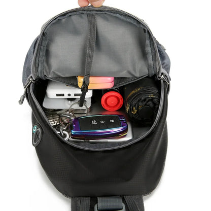 Skanto | SecurePack | Anti-Theft Waterproof Multi-Pocket Shoulder Backpack – Lightweight Crossbody Travel Bag