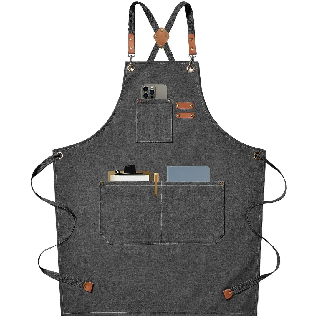 Canvas apron with pockets, adjustable, Unisex | Kalsten