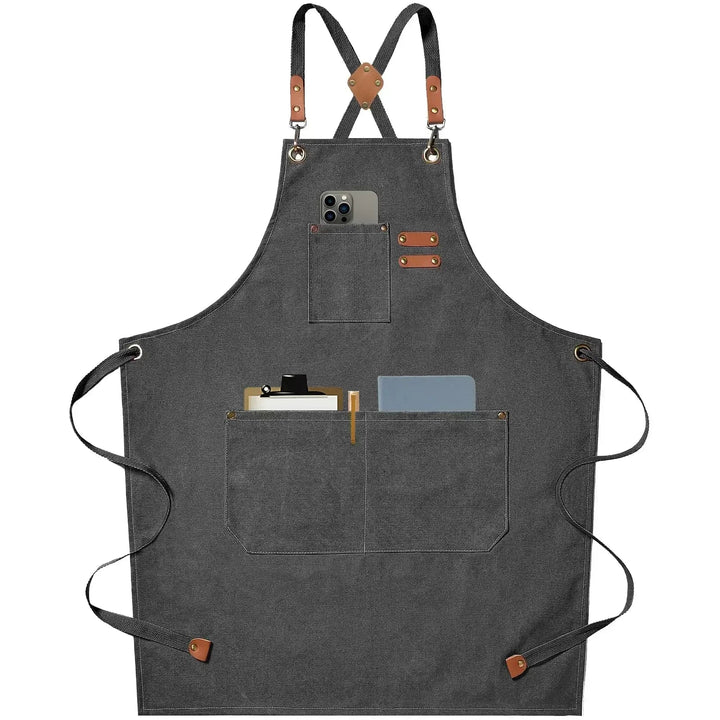 Canvas apron with pockets, adjustable, Unisex | Kalsten