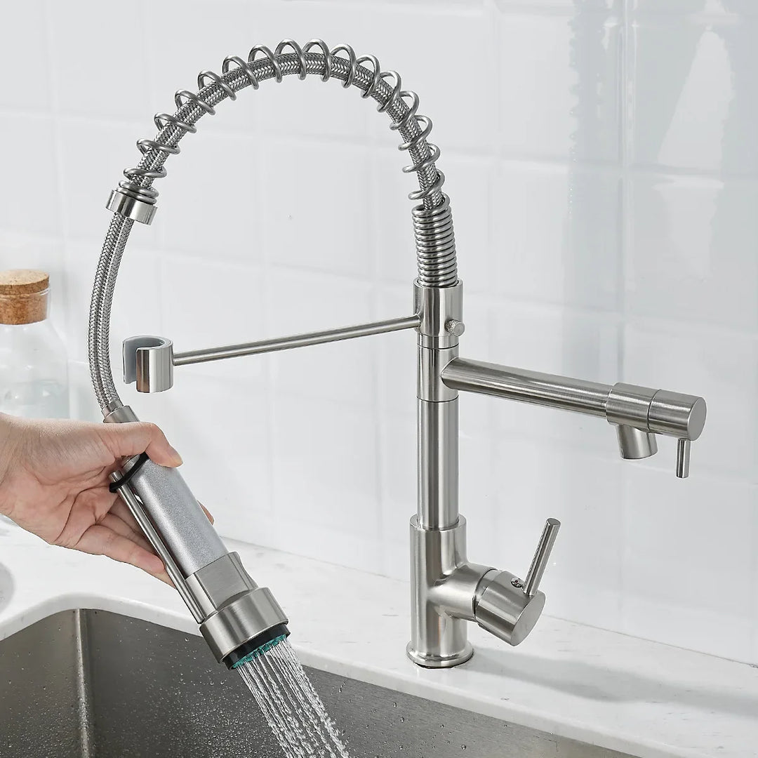 Kalsten | DualFlow Kitchen Faucet - Luxurious Double Bronze Kitchen Faucet