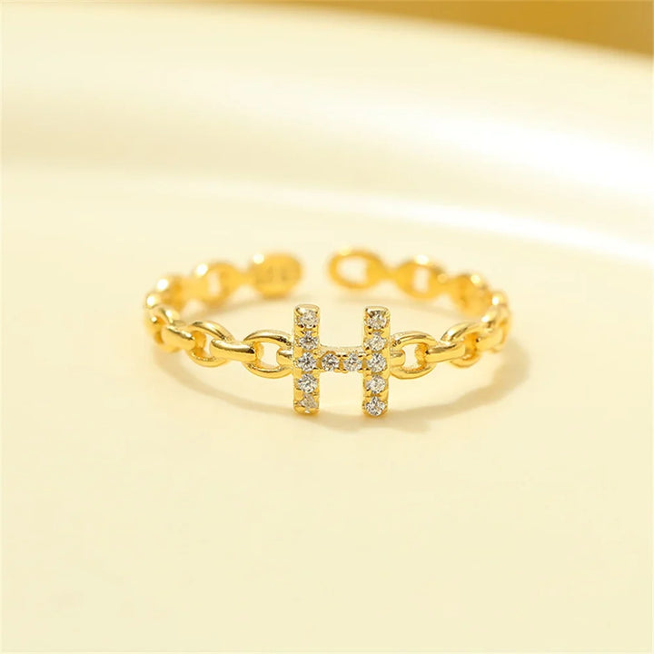 Kalsten | Dainty Diamond Letter Initial Ring