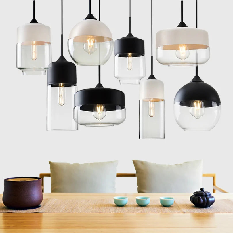 Modern Glass Pendant Lighting – Retro Ceiling Lamp for Kitchen, Dining Room, Bedroom, Bar, Cafe, and Indoor Table Decoration | Kalsten