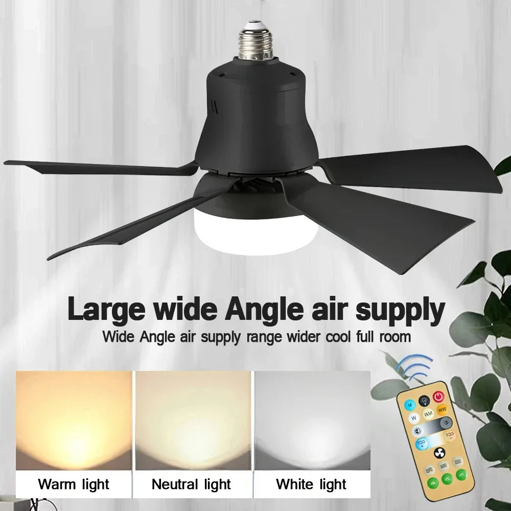 30W E27 Ceiling Fan Light with Remote - LED Dimming Function, Intelligent Silent Fan for Bedroom & Living Room | Kalsten