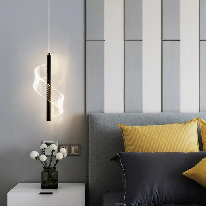 Nordic LED Pendant Light – Modern Hanging Lamp for Living Room, Bedroom, Dining Table, and Aisle – Gold Acrylic Shade, Indoor Home Decoration | Kalsten