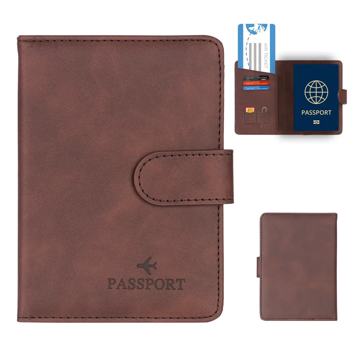 BowLift | Passport holder Travello | RFID protection | Real leather look | For women & men