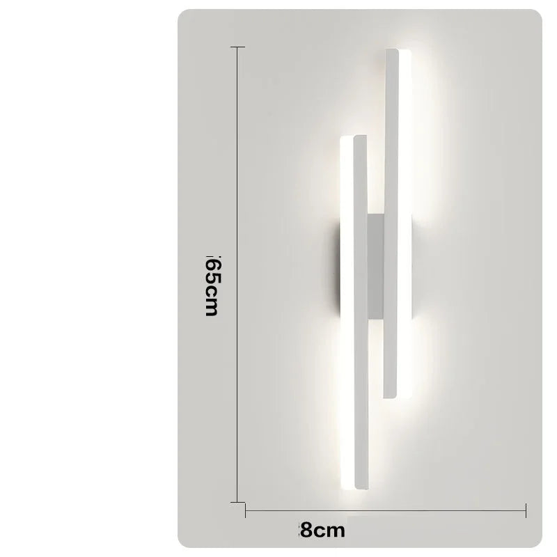 Modern LED Wall Lamp with Copper Line Pipe and Acrylic Lampshade | Kalsten