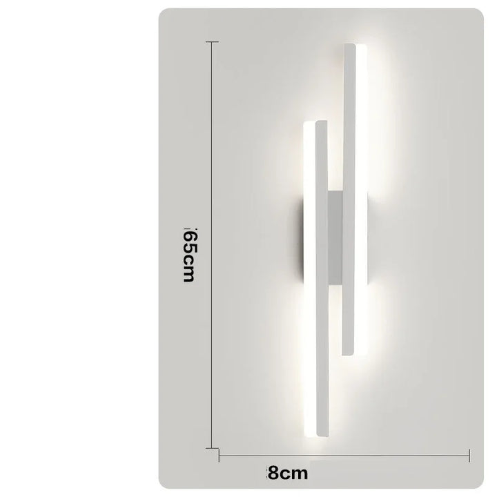 Modern LED Wall Lamp with Copper Line Pipe and Acrylic Lampshade | Kalsten