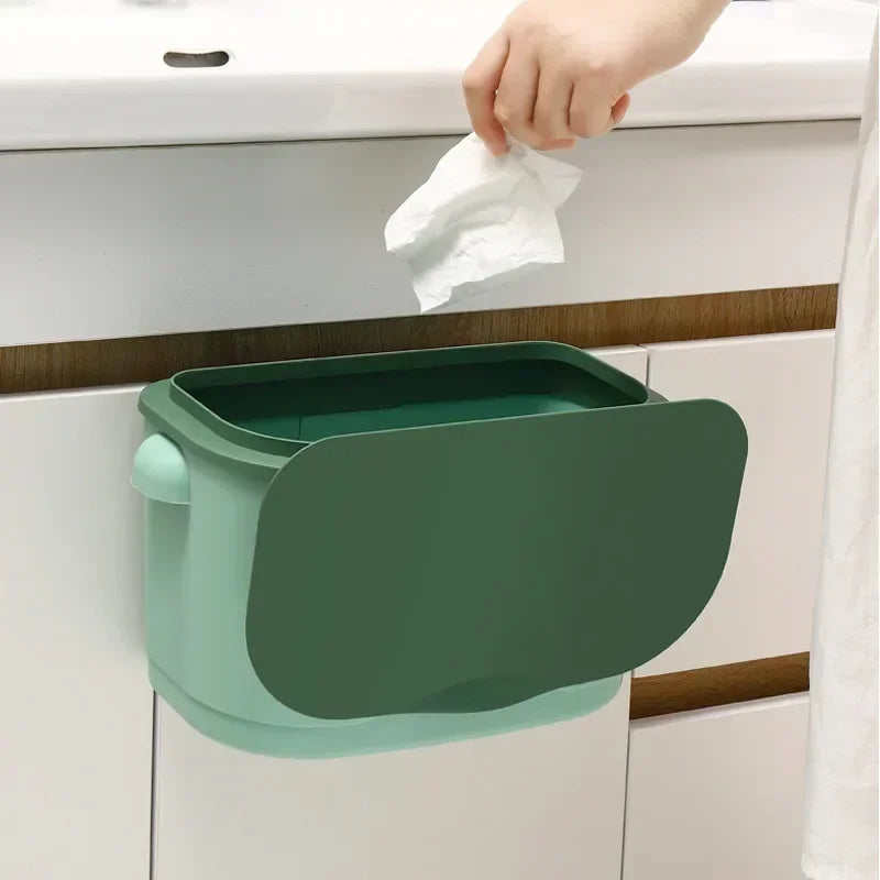 Kalsten | Wall Bin Cleanvero | With Lid | Hanging & Space-Saving | For Kitchen & Bathroom | Large Volume