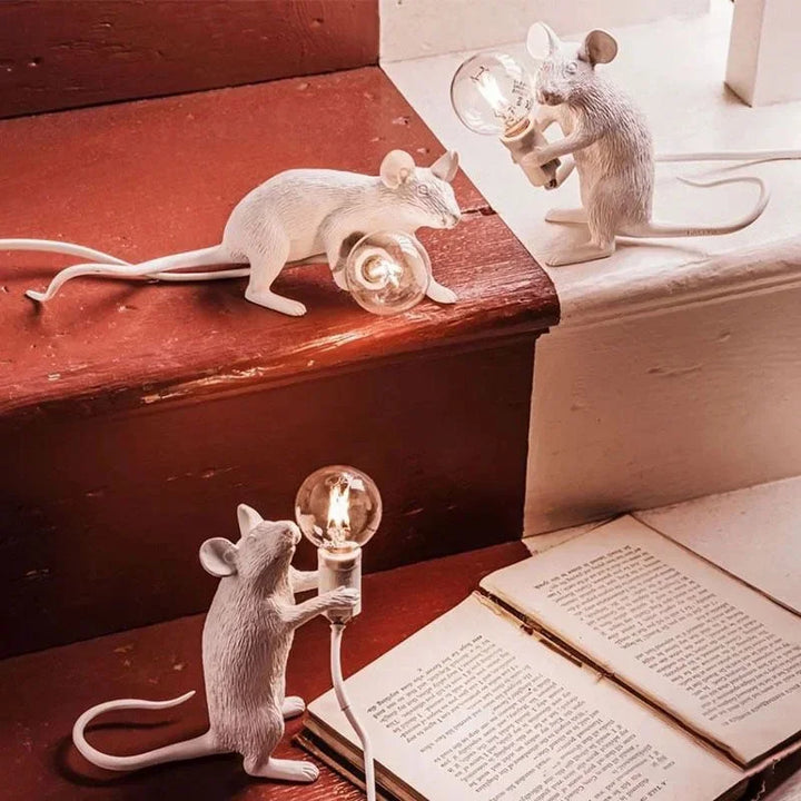 Modern USB Mouse Lamp LED Night Light – Creative Animal Shape Bedside Table Lamp for Home Decor, Bedroom, and Desktop Lighting | Kalsten