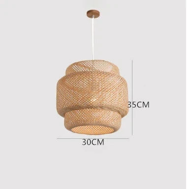 30cm Modern Bamboo Pendant Light - Handcrafted Elegance for Rustic Charm | Kalsten