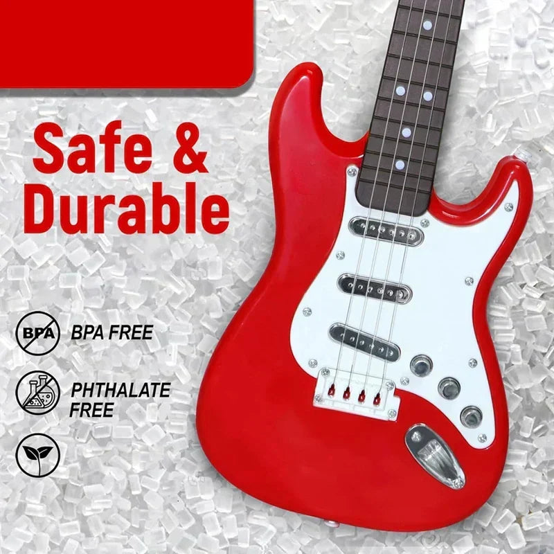 Kalsten | 4-String E-Guitar Toy for Children - Portable Musical Instrument, Perfect Gift for Young Musicians