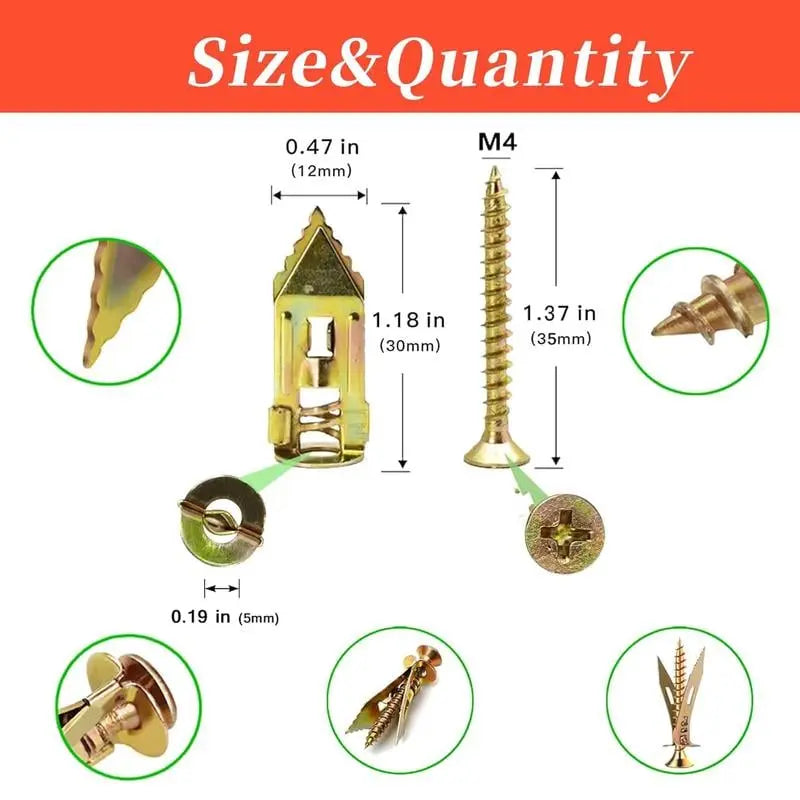 Kalsten | Self-drilling drywall anchors with screws – No pre-drilling, maximum load capacity