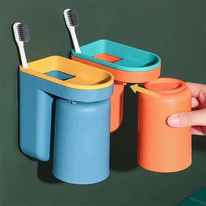 Kalsten | Wall-mounted adhesive toothbrush holder – stress-free & tidy storage