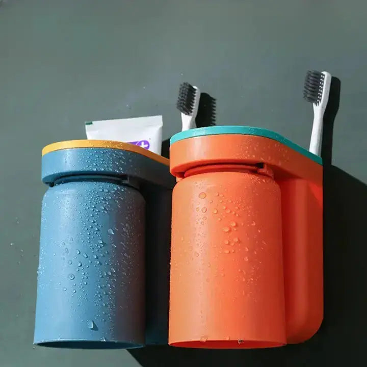 Kalsten | Wall-mounted adhesive toothbrush holder – stress-free & tidy storage