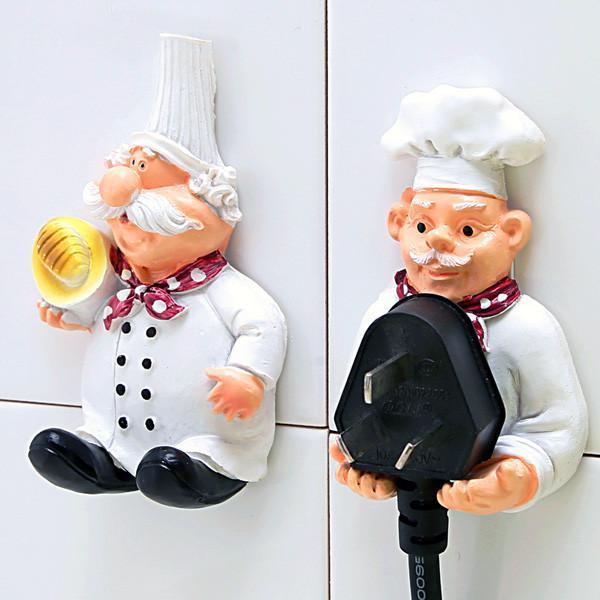 Self-Adhesive Chef Plug Hook Holder (Set of 2) | Kalsten