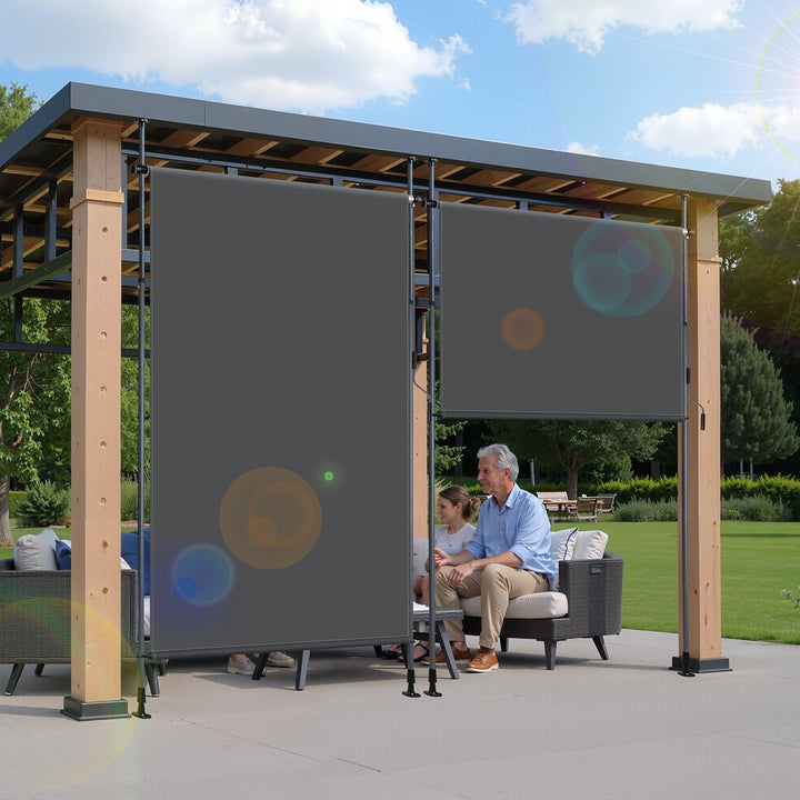 Klemm awning vertical awning with hand crank without drilling | Kalsten