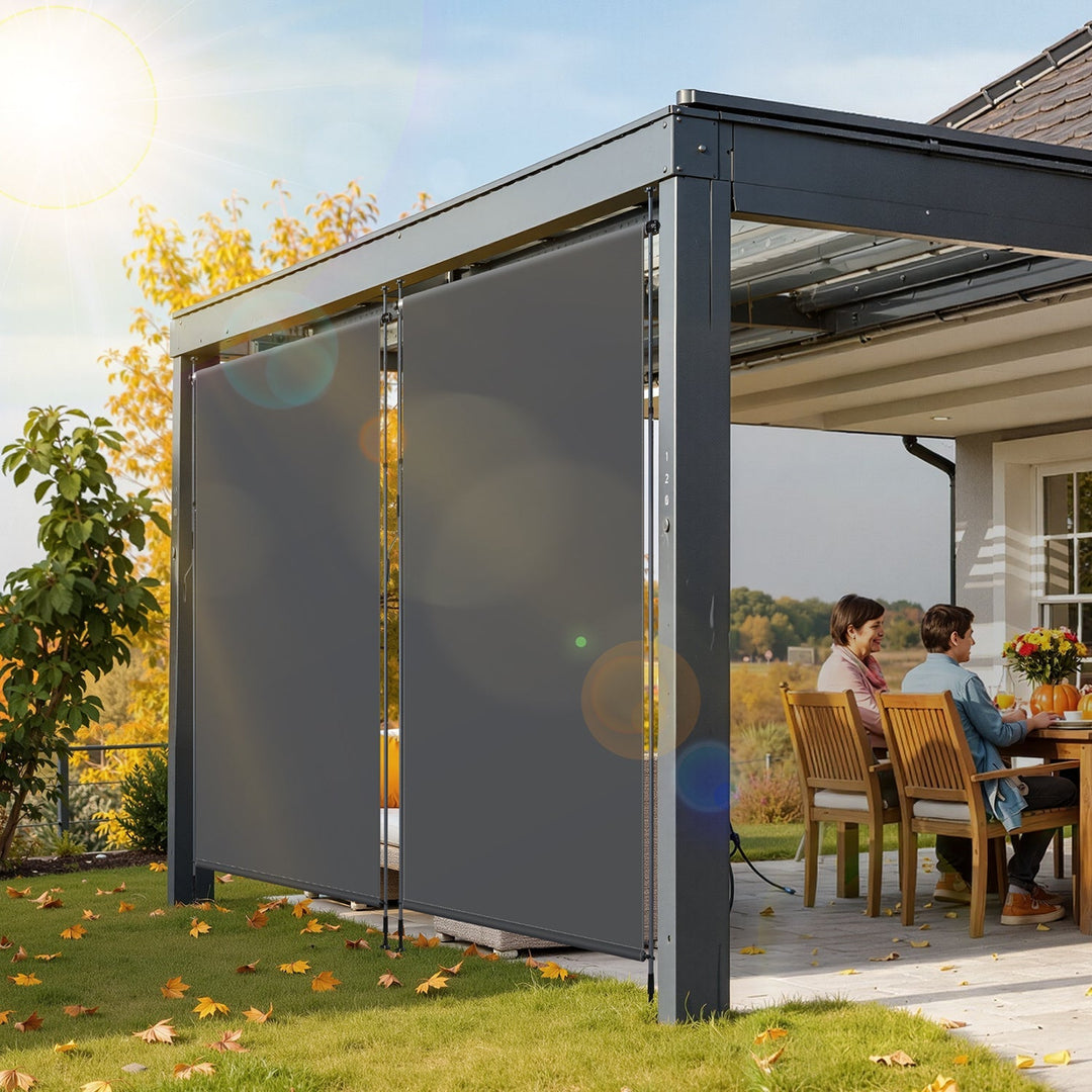 Klemm awning vertical awning with hand crank without drilling | Kalsten