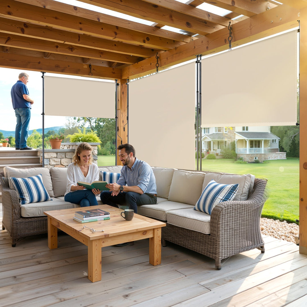 Klemm awning vertical awning with hand crank without drilling | Kalsten