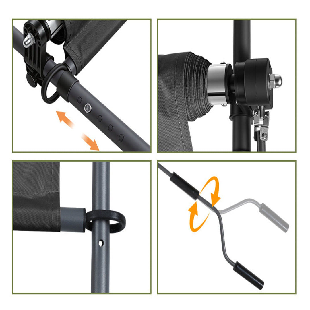 Klemm awning vertical awning with hand crank without drilling | Kalsten