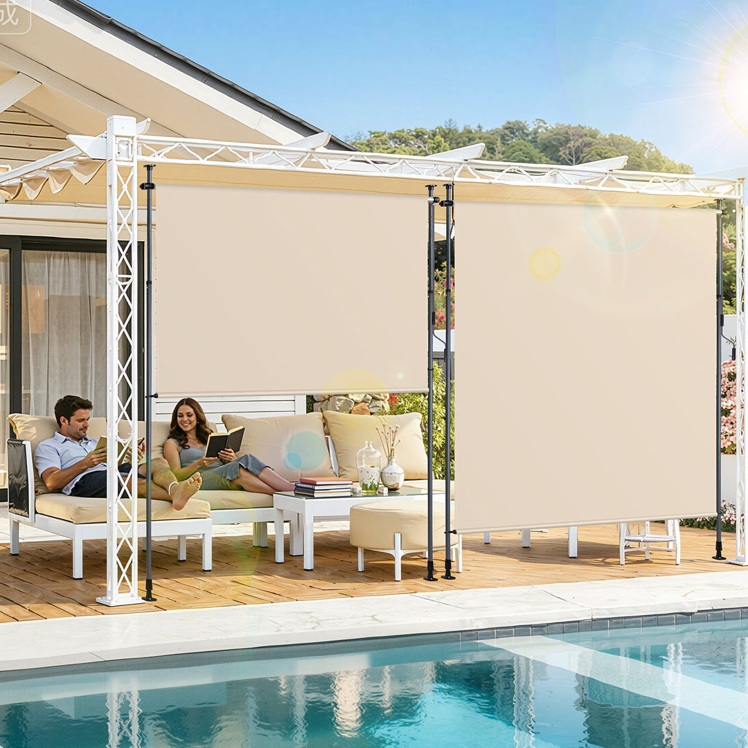 Klemm awning vertical awning with hand crank without drilling | Kalsten
