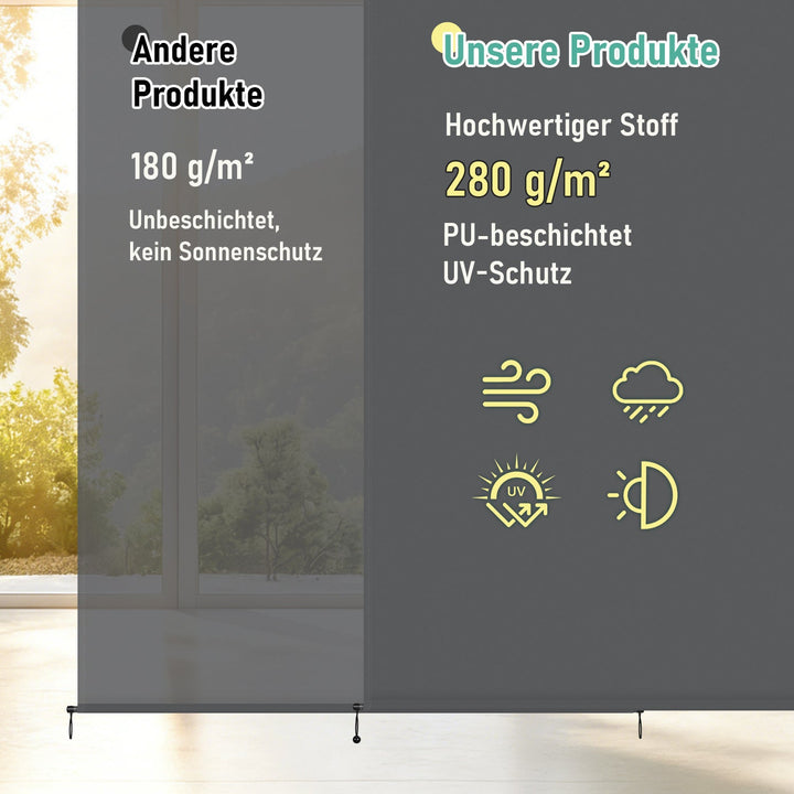 Vertical awning exterior roller blind with hand crank | Kalsten