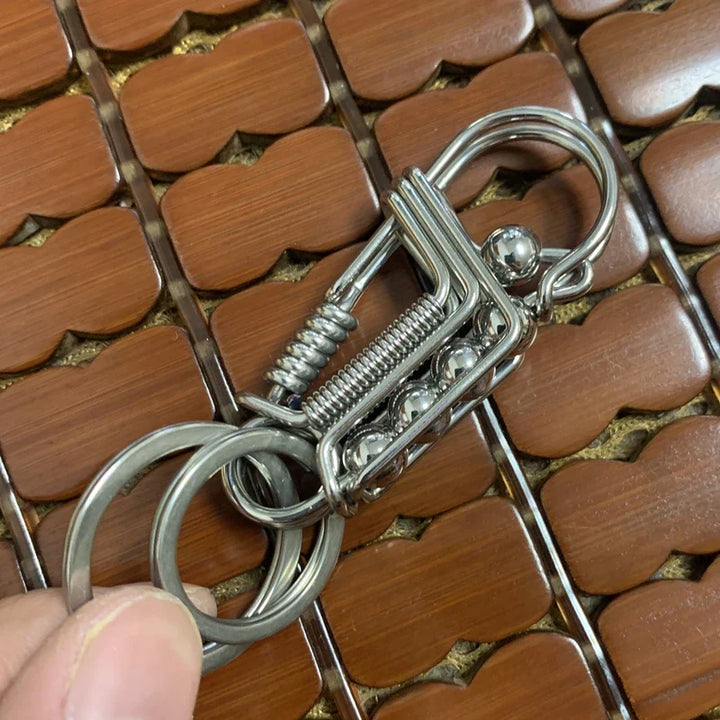 Iron Weave Stainless Matte-Finish Keychain | Kalsten