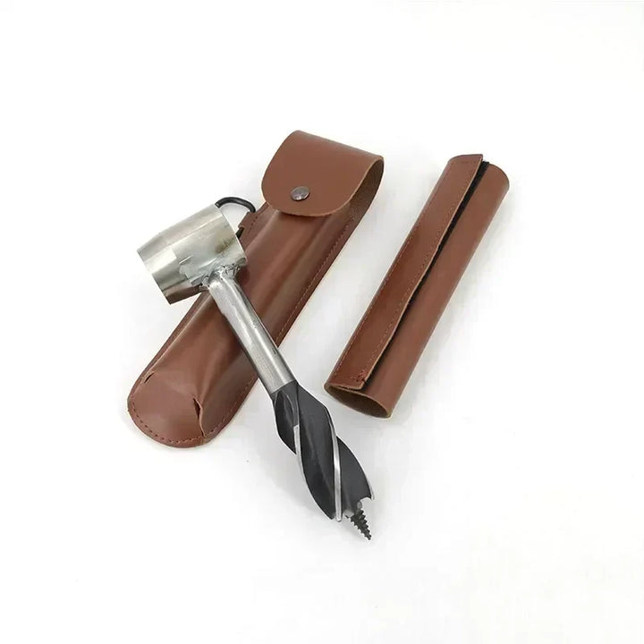 Kalsten | Bushcraft Hand Drill FerroDrill | Outdoor Survival Tool | Robust Carbon Steel | 16.5 cm