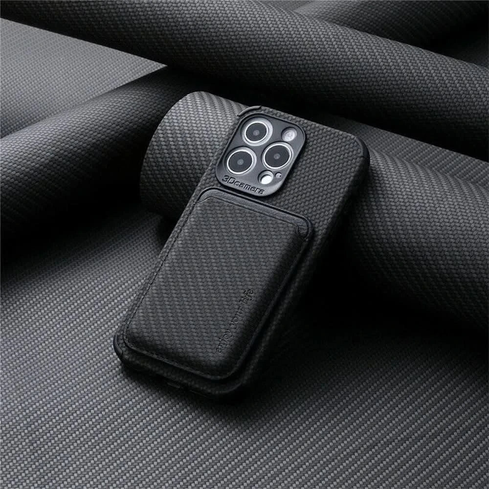Kalsten | MagSafe Wallet Phone Case with Carbon Fiber Protection