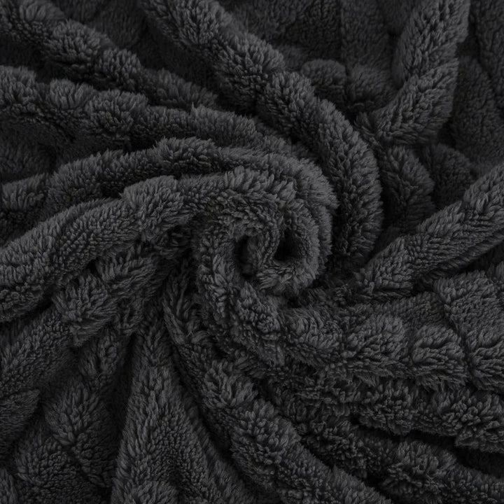 Kalsten | Jacquard Fleece Blanket CozyWeave | Single Layer & Double Sided | Soft Tafu & Shu Cotton Fleece | For Autumn & Winter