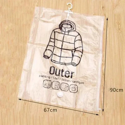 BowLift | VACUUM STORAGE BAGS – Hanging Vacuum Storage Bags for Clothes – Space Saving & Dustproof (Set of 3)