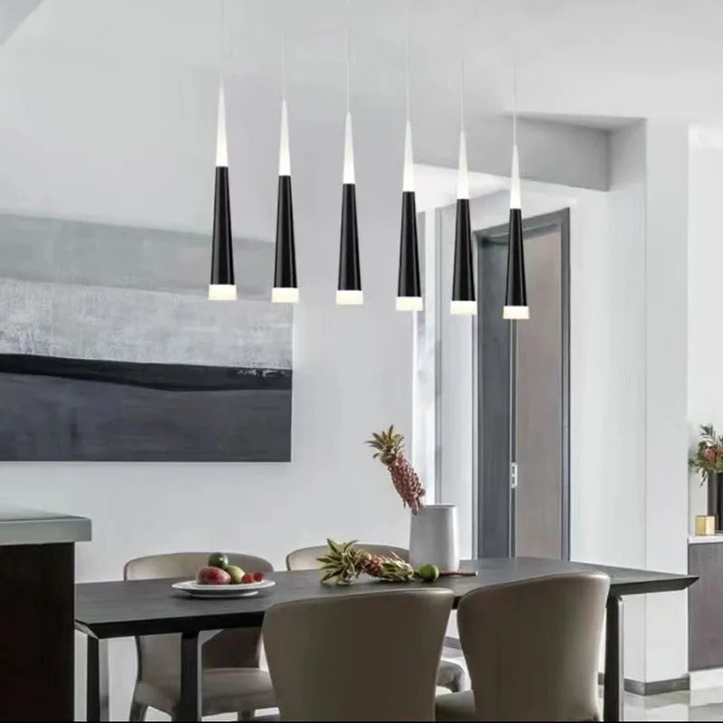 Nordic LED Pendant Lamp – Long Hanging Wire Chandelier for Bedroom, Living Room, Dining Room, and Study – Modern Home Decor Light Fixture | Kalsten