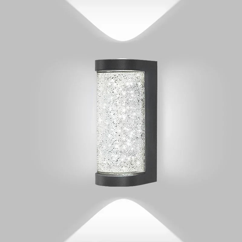 Modern Waterproof LED Outdoor Wall Lamp – Crystal Wall Sconce for Garden, Patio, and Doorway Lighting | Kalsten