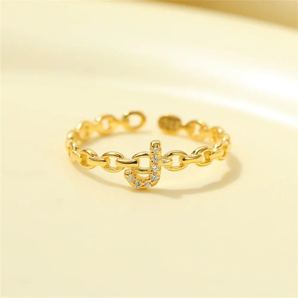 Kalsten | Dainty Diamond Letter Initial Ring