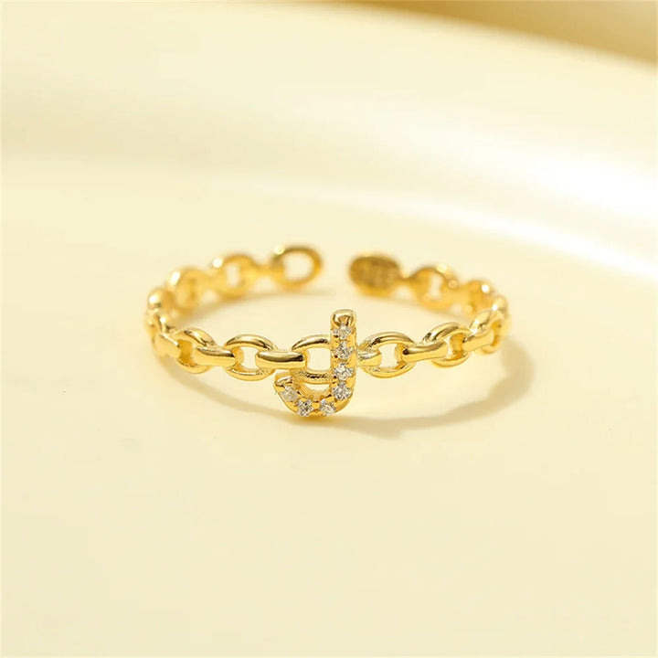 Kalsten | Dainty Diamond Letter Initial Ring