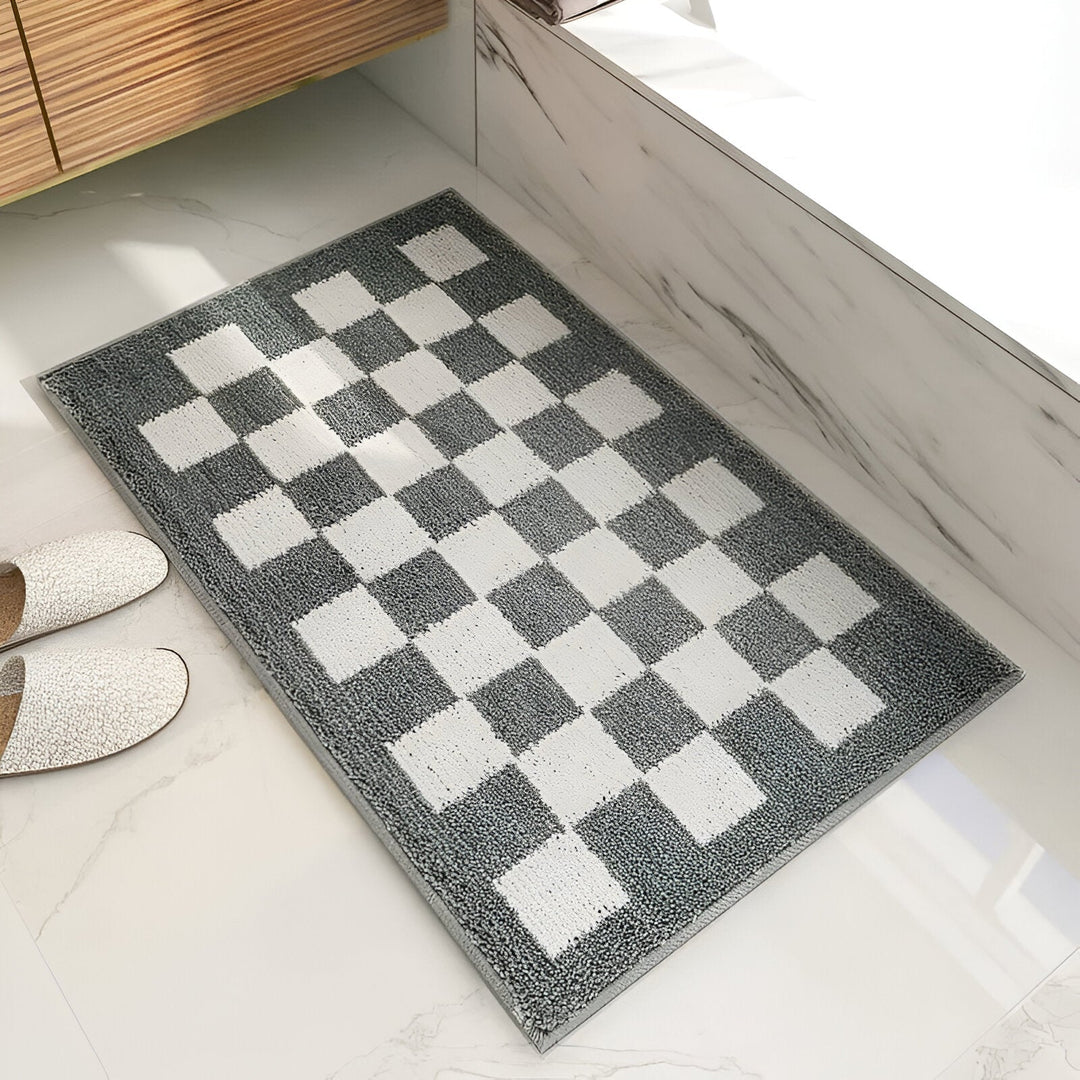 Kalsten | Plush Checkered Bath Mat