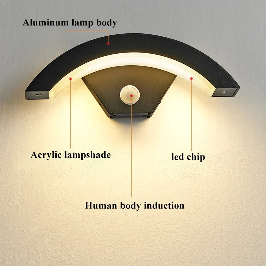 18W LED Outdoor Waterproof Wall Light with Motion Sensor | Kalsten
