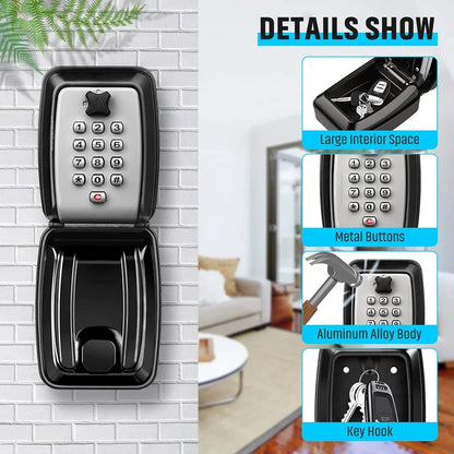 Skanto | Waterproof Wall-Mounted Key Safe | Secure, Durable & Ideal for Outdoor Use