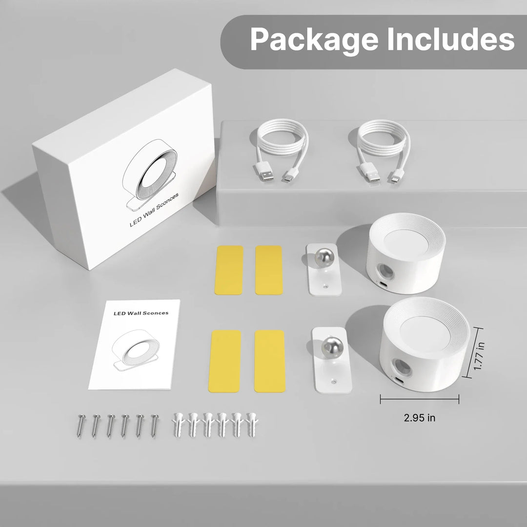 Adjustable LED Wall Sconces Light with Touch Control | Kalsten