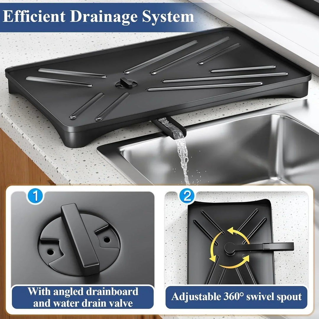 Kalsten | Dish Drying Rack with Drainboard & Large Cutlery Holder – Nova