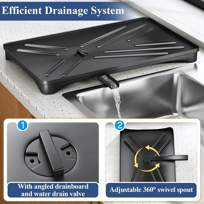 Skanto | Dish Rack with Drip Tray and Large Cutlery Holder – Nova