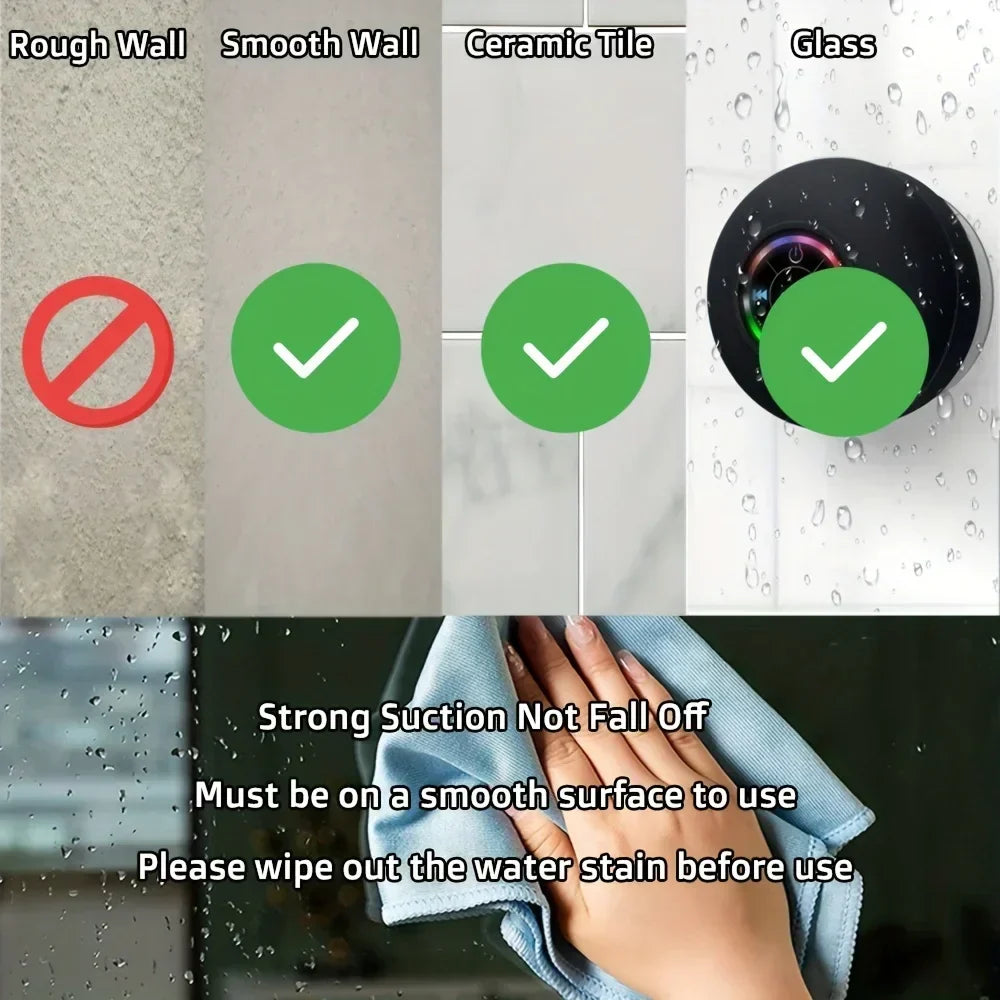 Kalsten | Soundplash Shower Speaker | Waterproof & Wireless | With Suction Cup & Bluetooth 5.0