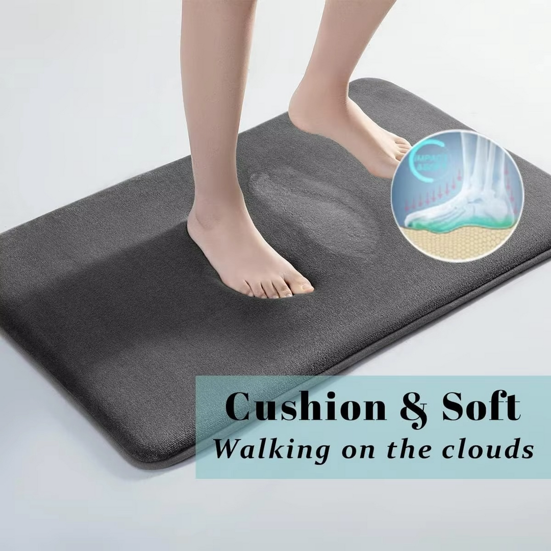 Luxury Coral Velvet Bath Mat