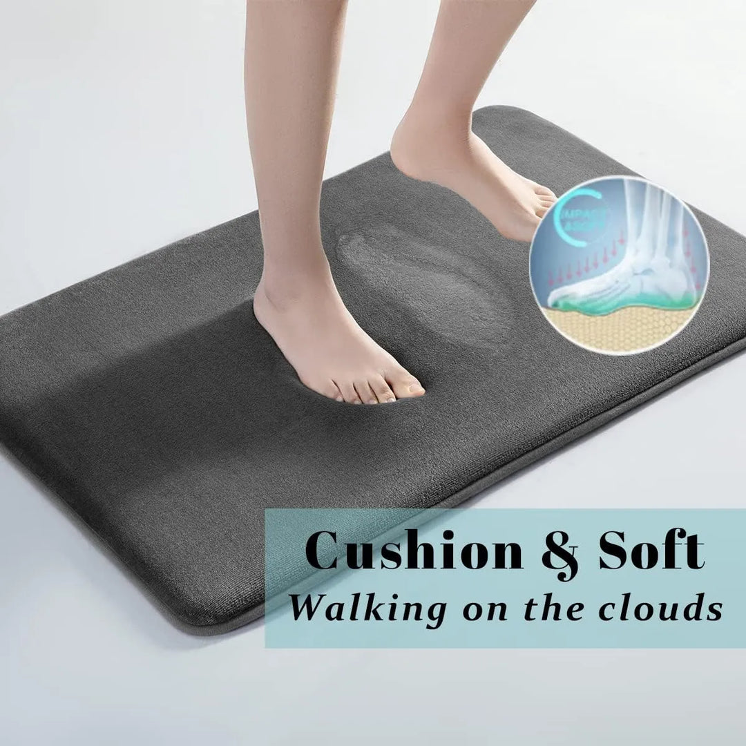Ultra Absorbent Nordic Bath Mat Shower Room Floor Mat Super Anti-Slip Cushioned Soft Velvet Shower Mat For Washroom | Kalsten