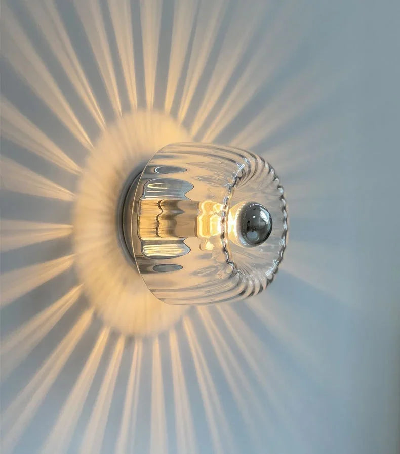 Skandinavisk Bauhaus Wall Lamp made of Glass, Modern LED Wall Lamp for Hallway & Living Room | Skanto