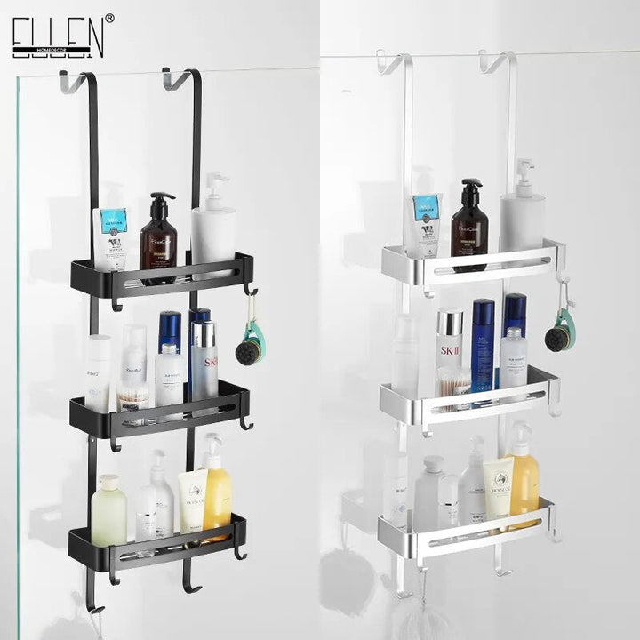Kalsten | Sleek Shower Nail-Free Dual Layer Organizer Rack