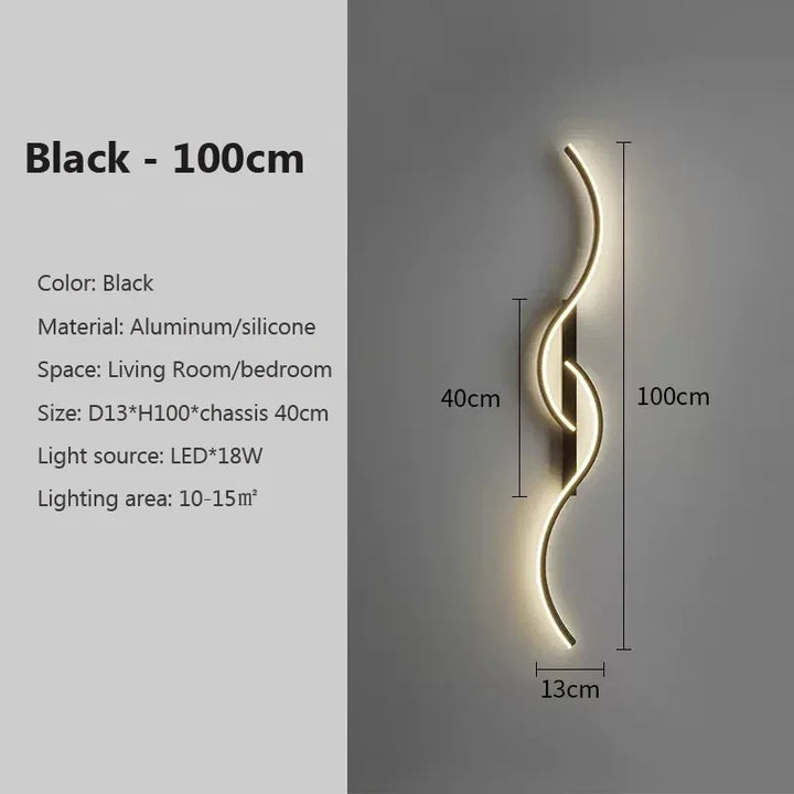 Modern LED Wall Lamp – Smart Remote-Controlled Sconce for Bedroom, Living Room, and Staircase | Kalsten